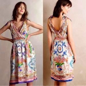 Collette Dinnigan Beach Sea Flamingo Silk Dress